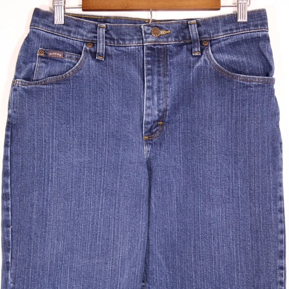 Riders by Lee Jeans Womens‎ 12P Blue Straight High Rise Stretch Casual 31x29
